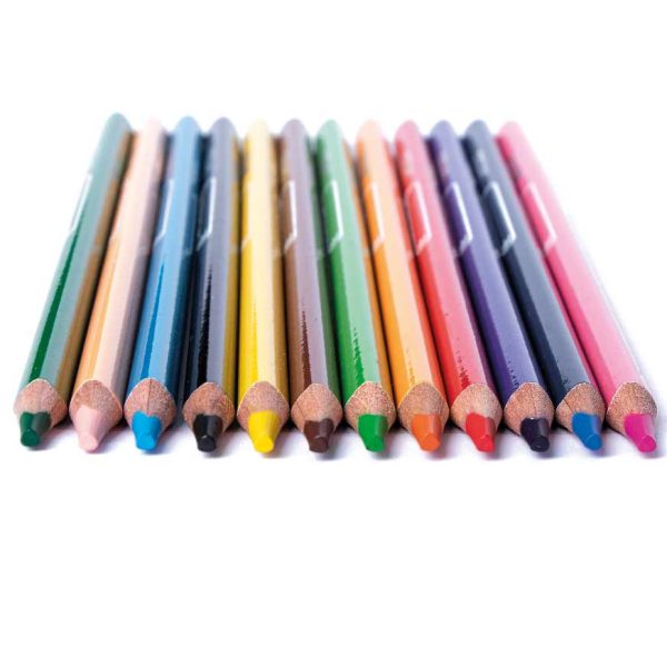 Colores Largos Artesco Triangulares + Lápices + Sacapuntas X 12 Und - Imagen 3