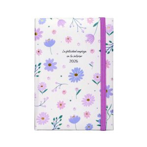 Agenda 2026 Mujer Florecer con Liga Morada A5 | Artesco